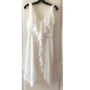 BCBGMaxAzria White Asymmetrical Dress